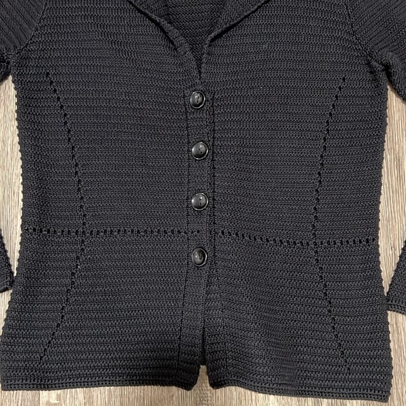 Talbots 100% Mercerized Cotton Heavy Button Up Sweater - Picture 3 of 13